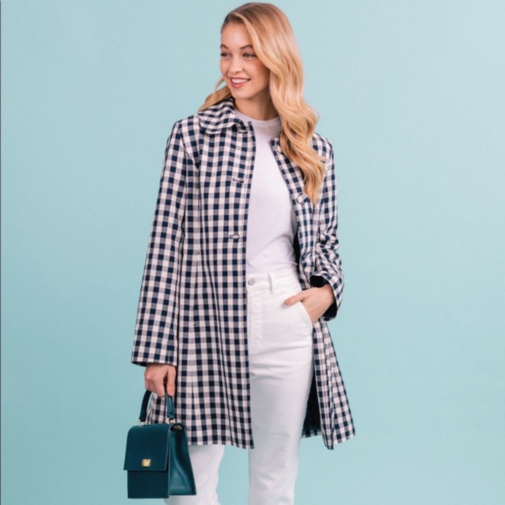 Gal Meets Glam Gingham Spring Coat